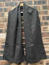 Vintage Paul Smith Made In Italy Wool/Silk Polka Dot Scarf Black VGC