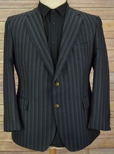 Mens Magee striped boating blazer 46 short grey wool regatta college jacket coat