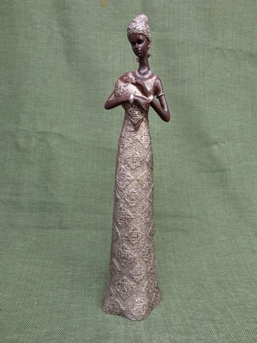 African tribal lady resin - lady,