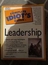 The Complete Idiots Guide to Leadership Paperback By Andrew J. DuBrin