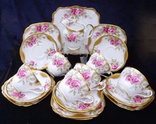 Royal Standard Gorgeous   ~English Roses ~ Gilded Tea set