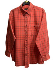 Orvis Long Sleeve Check Shirt Red/Green Mens Wool Mix Size XL Plaid Flannel 