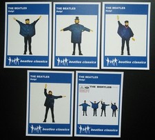 Set of 5 BEATLES CLASSICS trade cards - HELP! - Blue series 