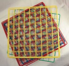 12 Vintage Display Grids Classic 80s Colours Red Green Yellow Notice Board Wall
