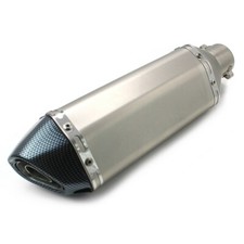 Exhaust muffler Force for Kawasaki Z400 / Z125 Silencer Stainless Steel-Carbon L