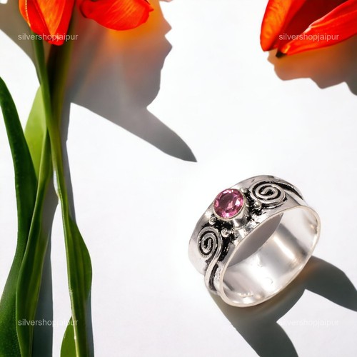 925 solid silver - silver, pink