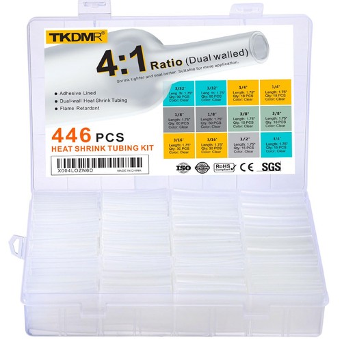 446 pcs heat shrink tubing - heat,