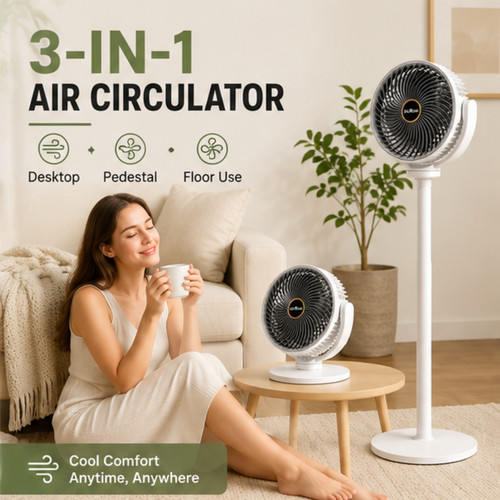 Air circulator pedestal - 3-in-1,
