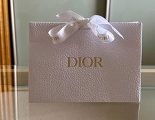 Christian Dior Small Gift Bag/ pouch 20 x 14 x 7cm Gold Logo Ribbon Tissue