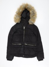 Topshop Women's Black Puffer