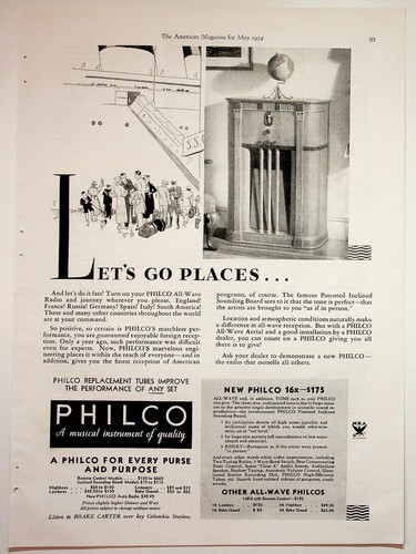 Philco 1934 vintage print - philco,
