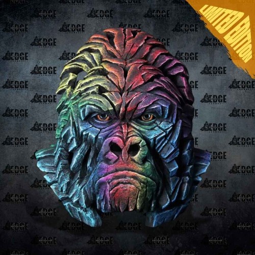 Edge sculpture gorilla bust - edge,