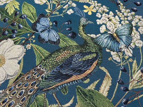 Peacock gobelin fabric - gobelin,