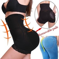 Women High Waist Padded Pants Butt Lifter Tummy Control Hip Enhancer Shapewear