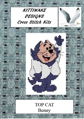 Top cat benny cross stitch - stitch, kit