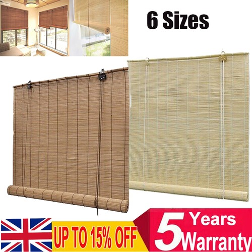 Bamboo roller blind window - bamboo,