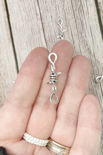Barbed wire charms - barbed,