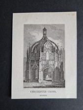 Antique (1817) print - Chichester Cross - Sussex