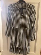 New Look Long Sleeve Gingham Dress Size 10 New