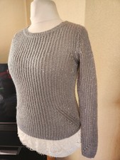 Grey cabel lace bottom jumper from Next size M