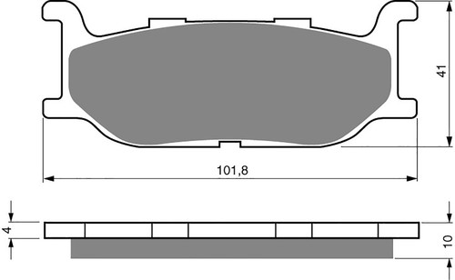 Brake disc pads - disc, r/h