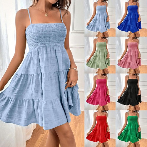 Womens strappy ruffle mini - womens,