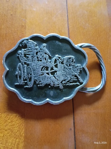 Vintage pewter horse drawn - pewter,
