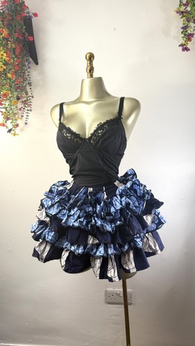 Ankara ruffle layered mini - ankara,
