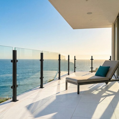 Balcony pool glass - pool, panel