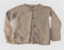 Little White Company Girls Cable Knit Cardigan Age 5-6