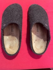 Mens Birkenstock grey slippers