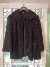Astrakhan Faux Fur 3/4 Swing Coat Vintage