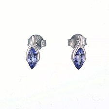 Tanzanite Earrings Sterling