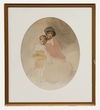 Attrib. William Clarkson Stanfield (1793-1867) - Watercolour, Mother & Child