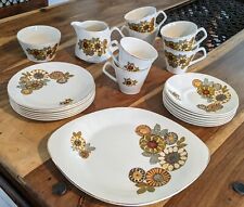 Tea Set For 6 MYSTIC CHARM Vintage by Lord Nelson England Hippie Retro Chinaware