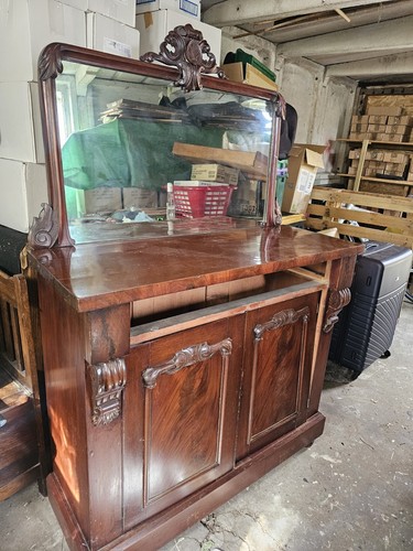 Antique victorian mirror - antique, mirror-back