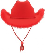 1 x Red Fluffy Texan Cowboy