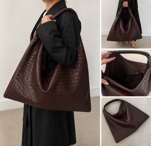 Chocolate brown slouchy woven - brown,