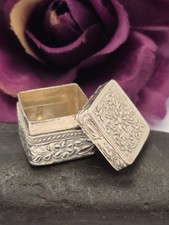 Solid Silver Pill Box, Cute