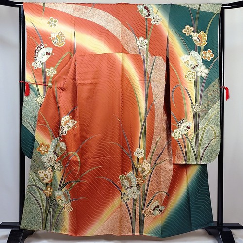 Vintage japanese silk furisode - japanese,