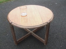 Original 1930s  Heal's era limed oak coffee table, tiger oak grain