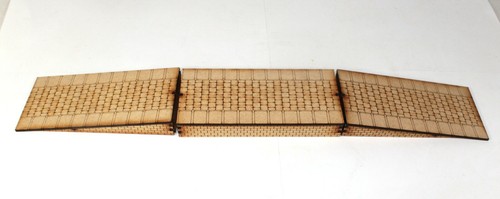Model railway station platform - model,