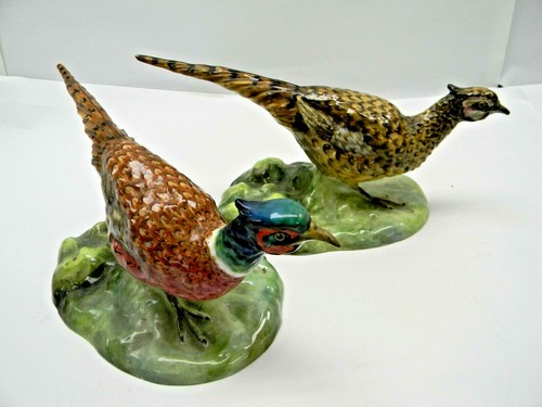 Vintage porcelain pheasant - porcelain,