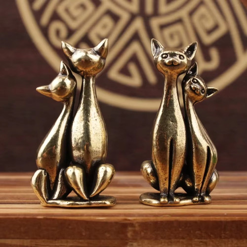 Couple cat ornament vintage - ornament,