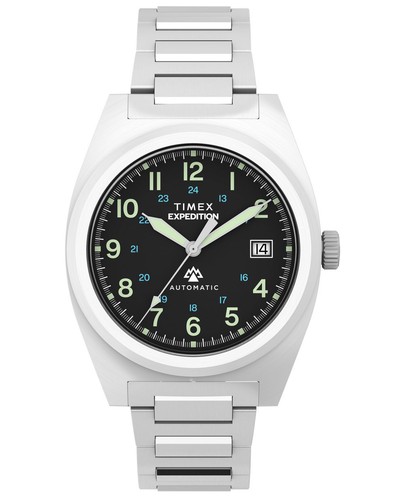 Timex silver mens analogue - timex,