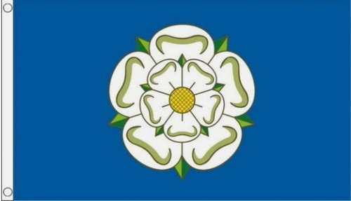 Yorkshire flag 3 white - flag, 3'