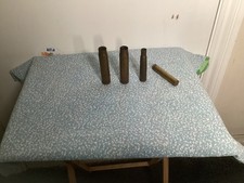  Four small Vintage Heavy Brass  Artillery Cartridge Shell