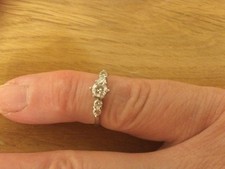 Platinum 5 Stone Diamond Ring Size G 0.21 Carat