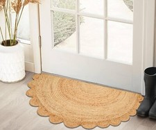 Door Mat Rug Half Moon Natural