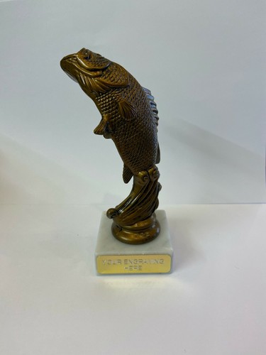 Bass bronze fishing trophy - bass,